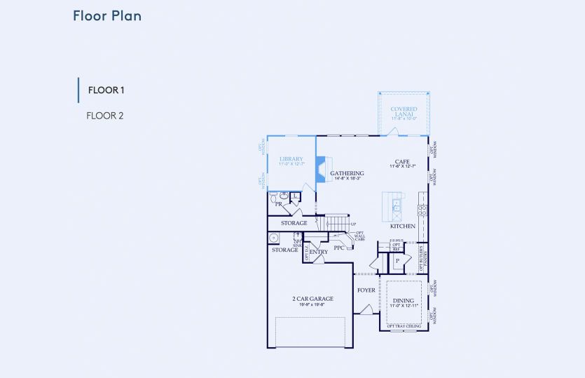 Continental Floor Plan, Quick Move-In Home, Floor 1