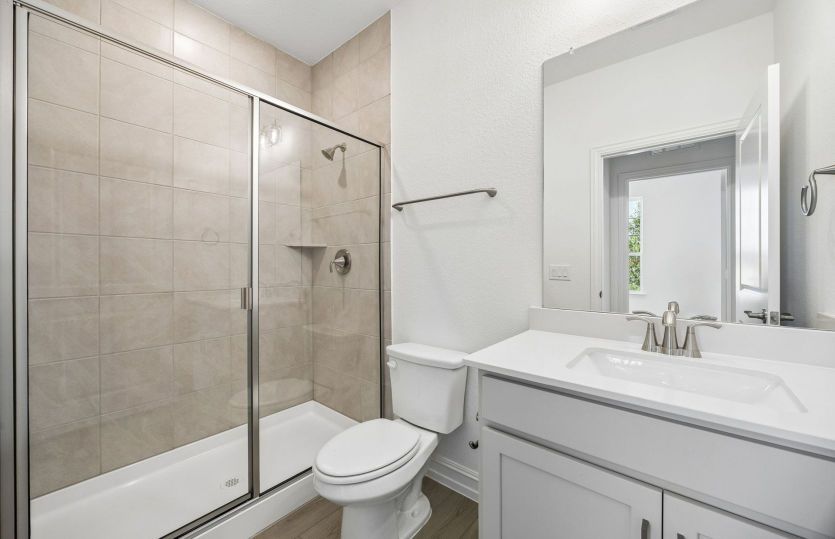 Secondary bath on first level