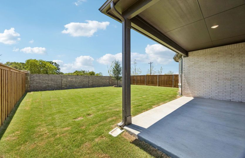 Built-in covered back patio