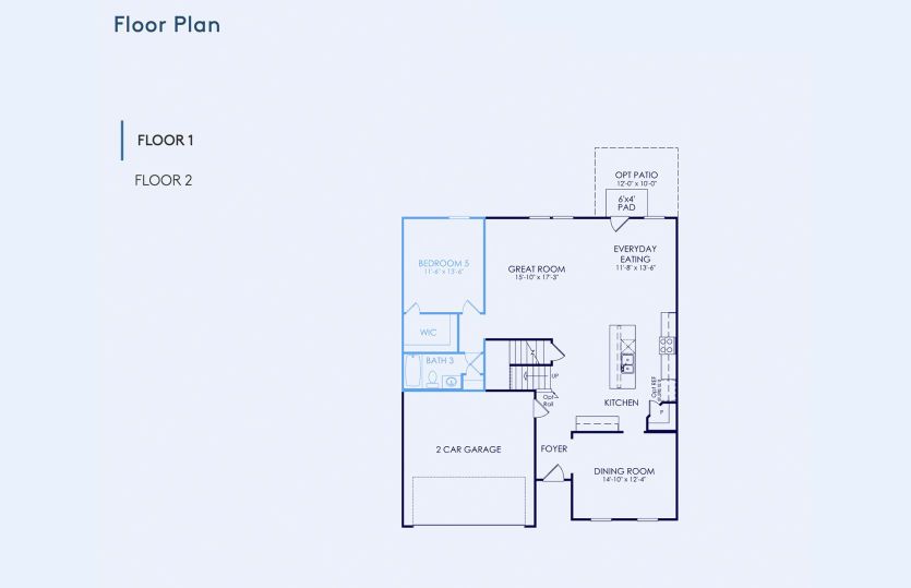 Mitchell Floor Plan, Quick Move-In Home, Floor 1