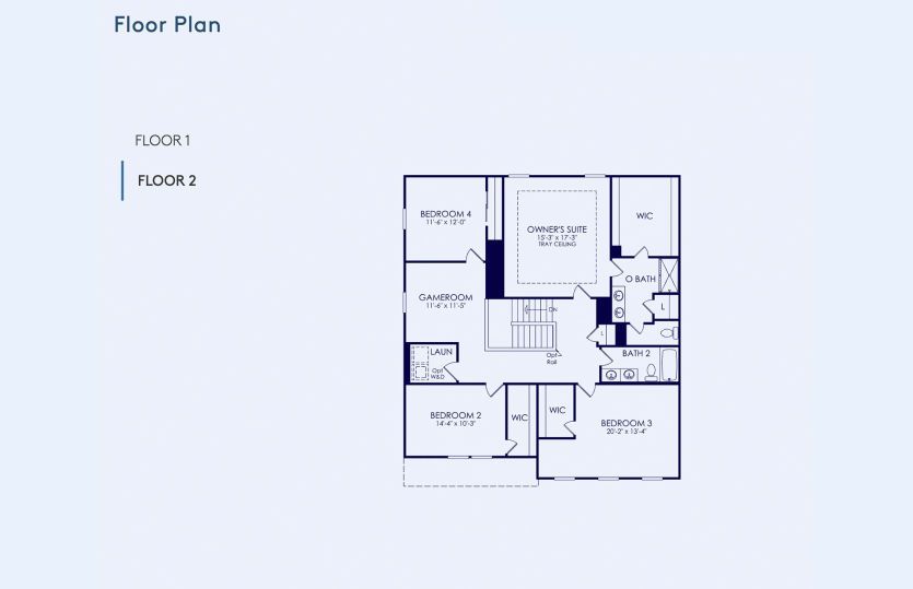 Mitchell Floor Plan, Quick Move-In Home, Floor 2