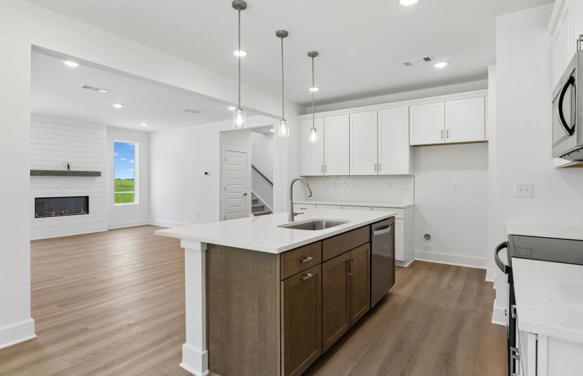 Large Kitchen Overlooking Gathering Room