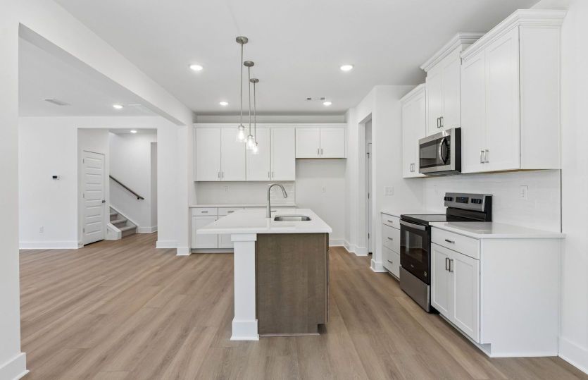 Large Kitchen Overlooking Gathering Room
