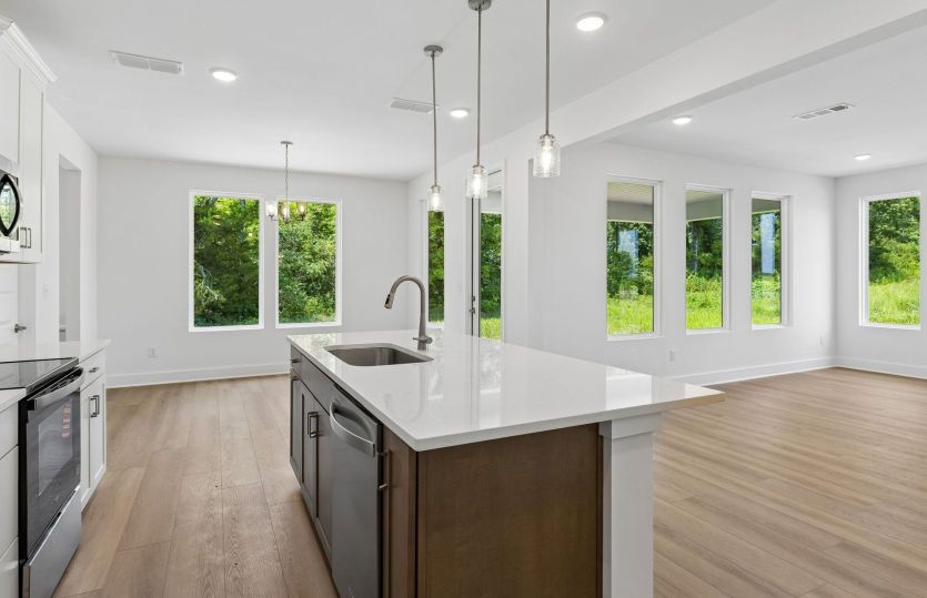 Large Kitchen Overlooking Gathering Room