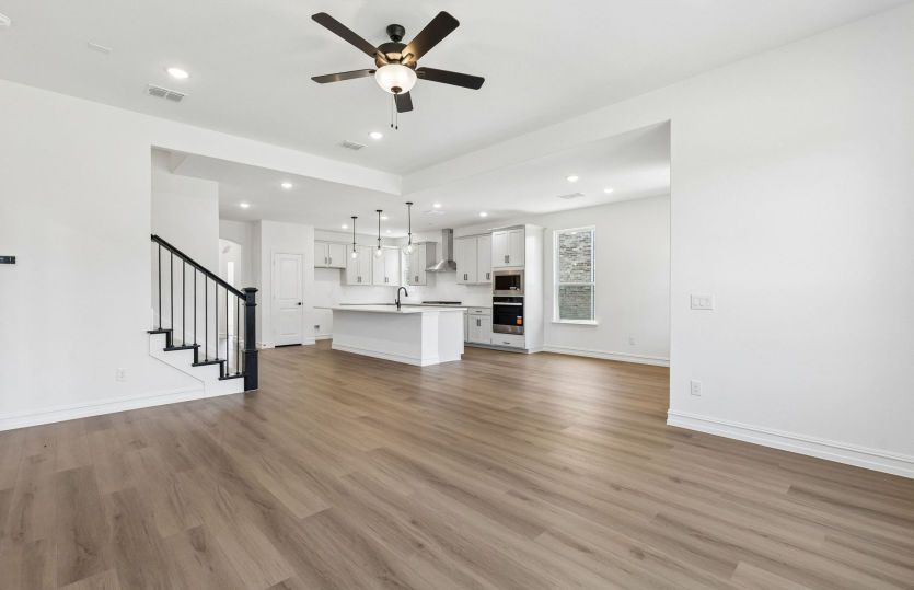 View of kitchen from living room
