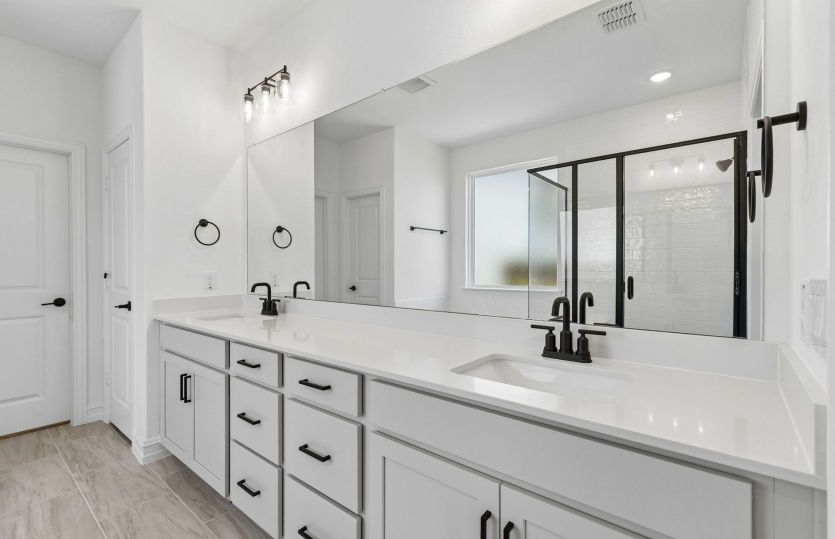 Primary bath with double vanity