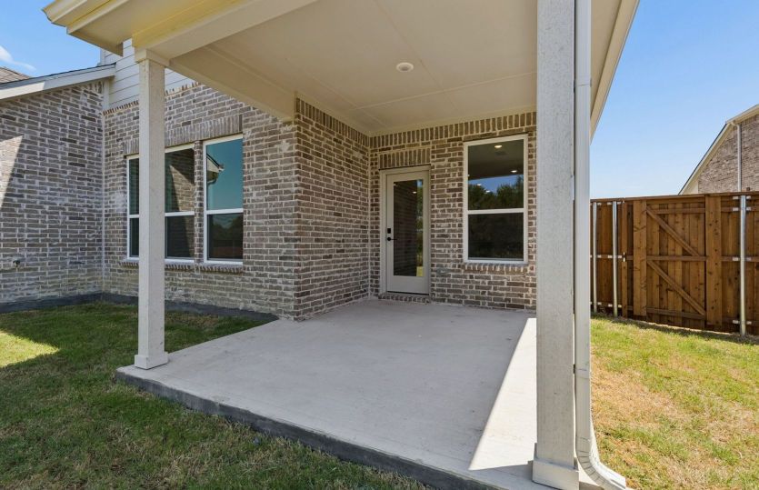 Built-in covered back patio
