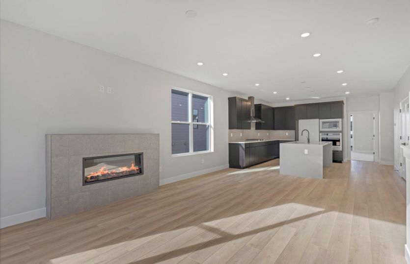 Fireplace with Tile Surround