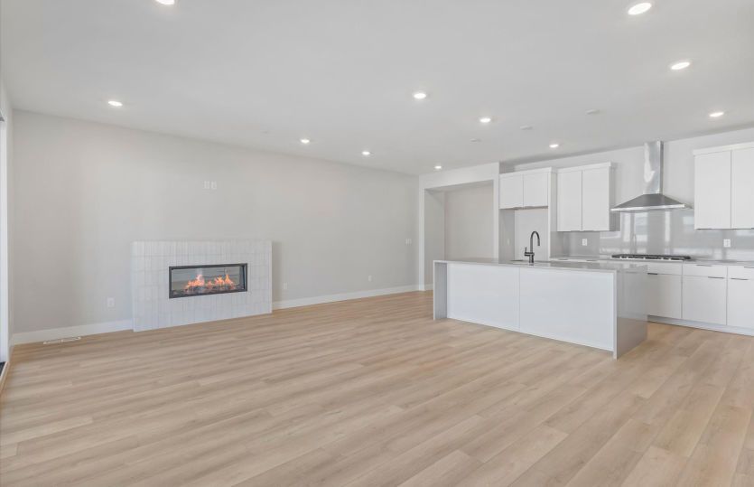 Fireplace with Tile Surrounds