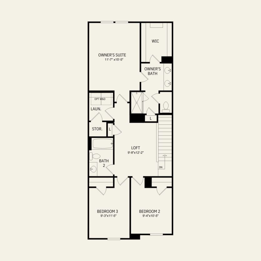 Second Floor 3 br / 2.5 ba