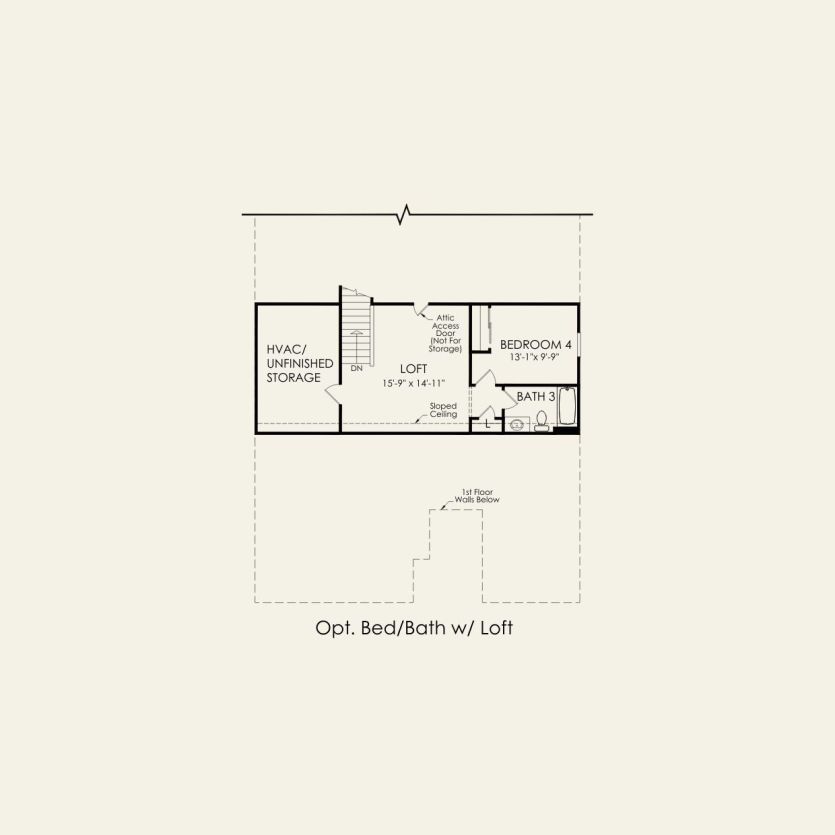 Second Floor 2 br / 3 ba