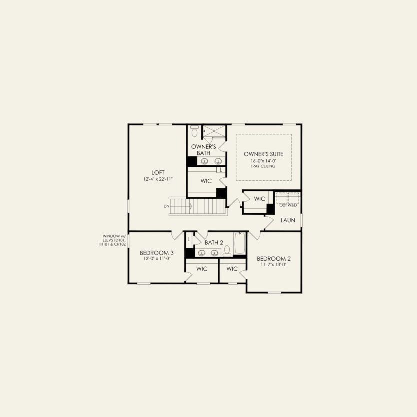 Second Floor 3 br / 2 ba