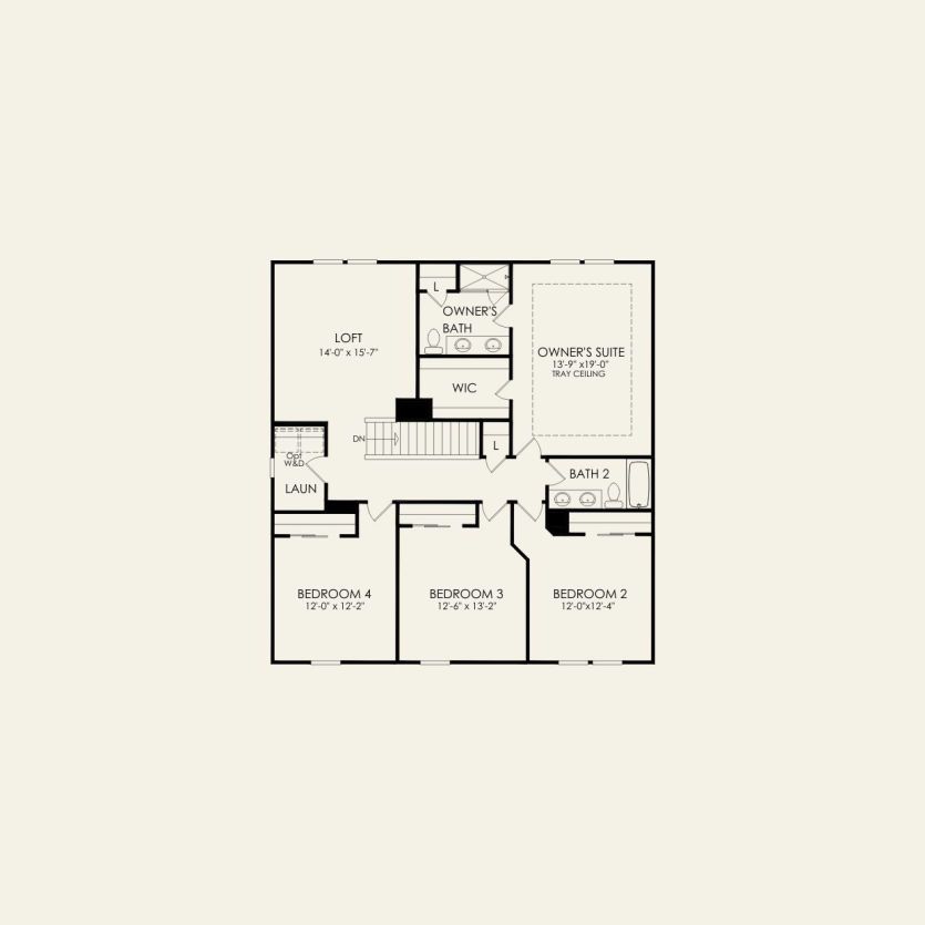 Second Floor 4 br / 2 ba
