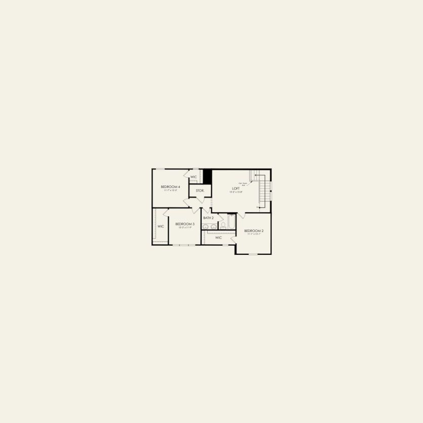 Second Floor 4 br / 2 ba