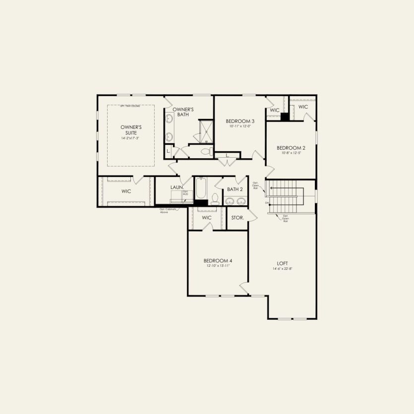 Second Floor 4 br / 2 ba