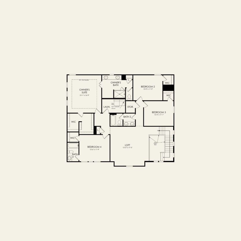 Second Floor 4 br / 3 ba