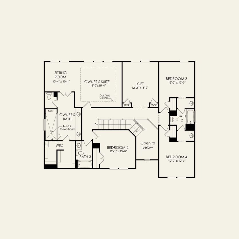 Second Floor 4 br / 3.5 ba