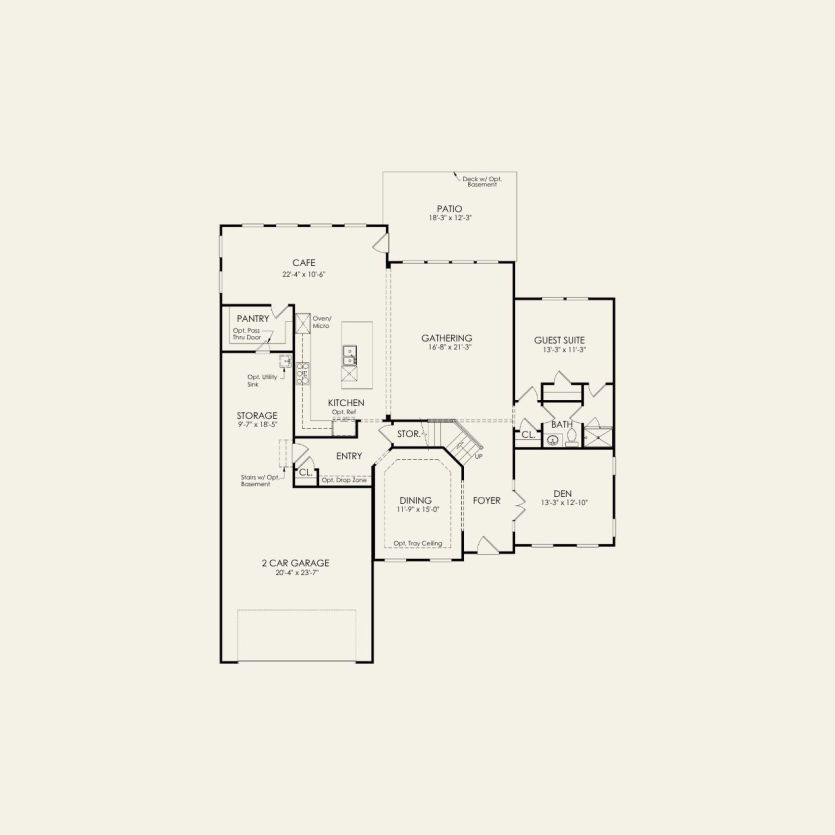 First Floor 5 br / 4 ba