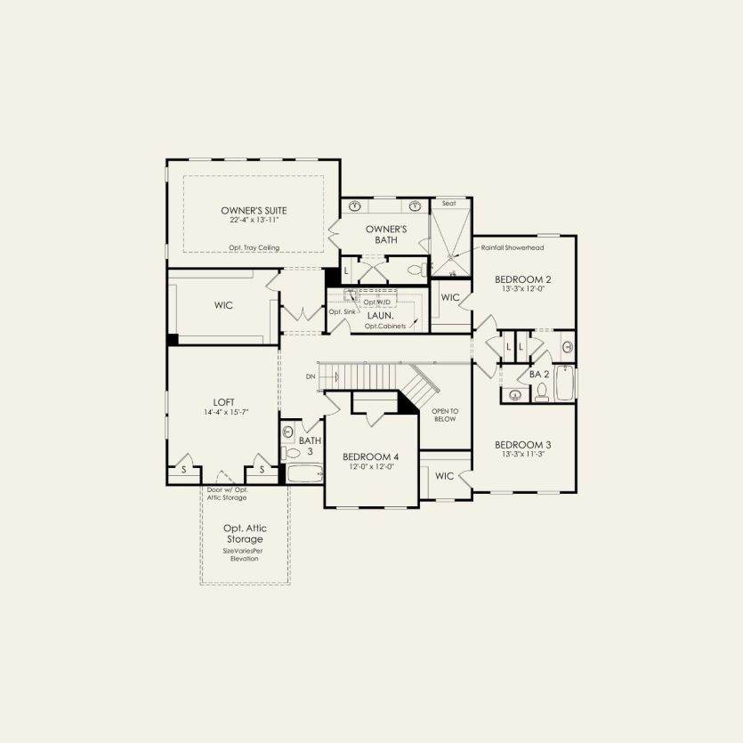 Second Floor 5 br / 4 ba