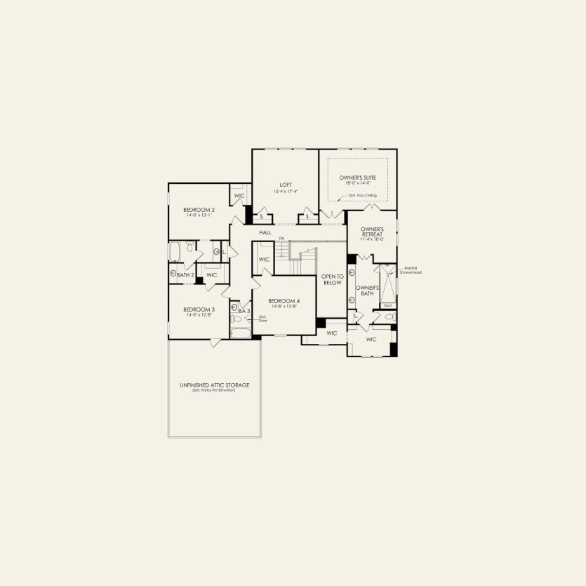 Second Floor 5 br / 4 ba