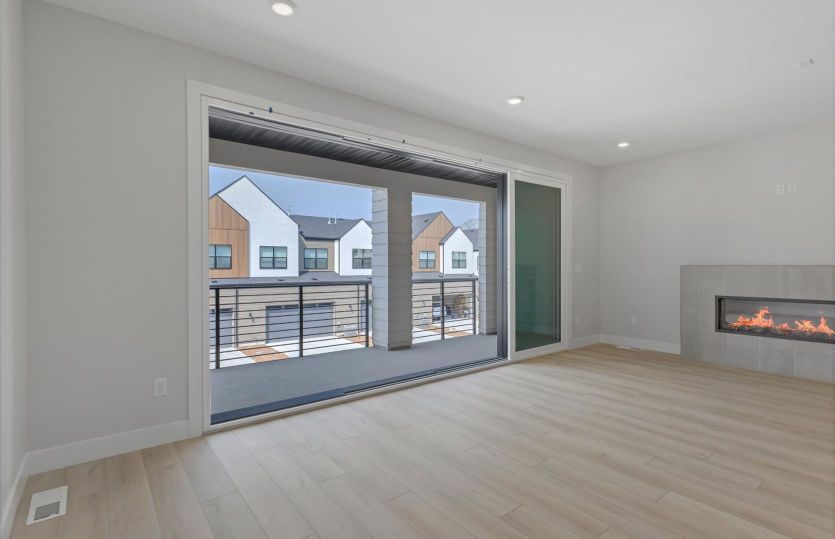 Fireplace with Tile Surrounds