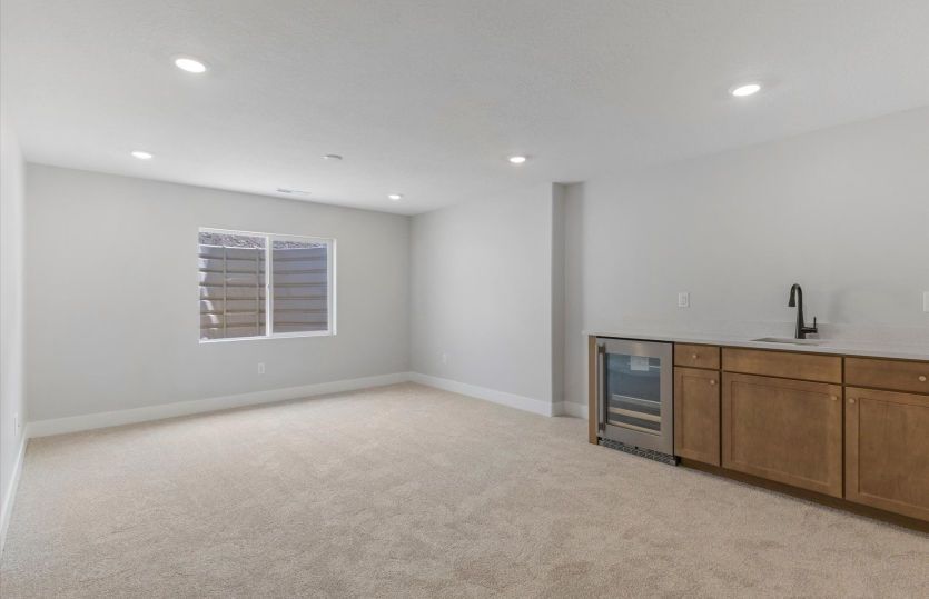 Basement Game Room with Wet Bar