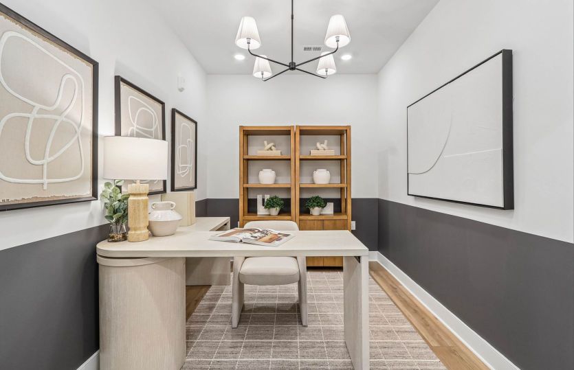 Modern den space perfect for home office - Model Representation