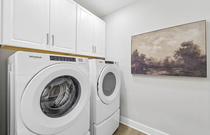Laundry Room Provides Additional Storage