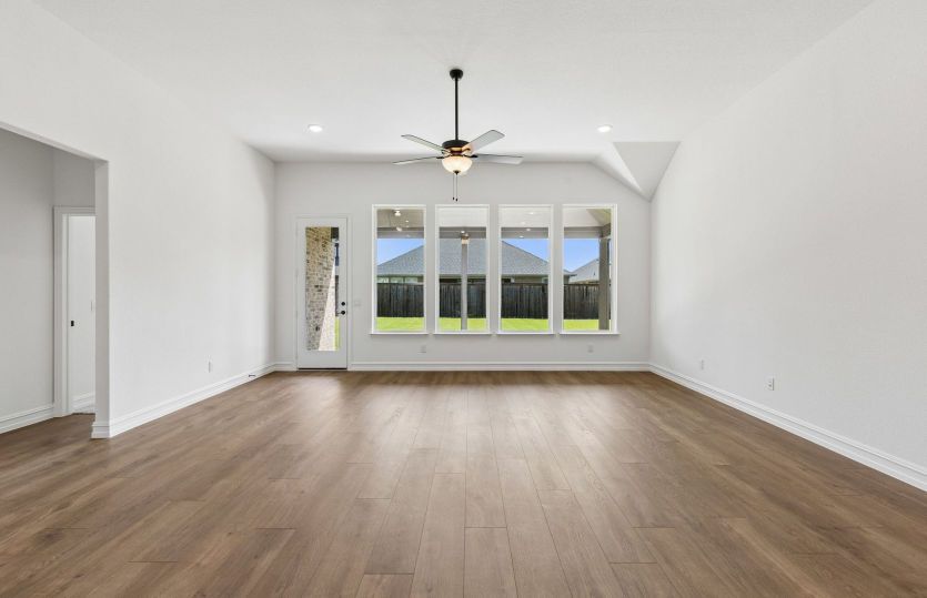 Spacious living room with natural light