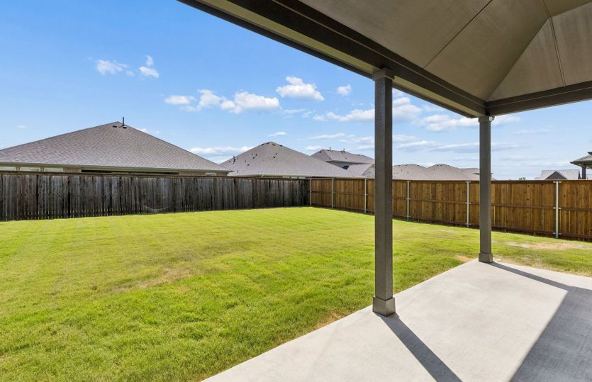 Built-in covered back patio