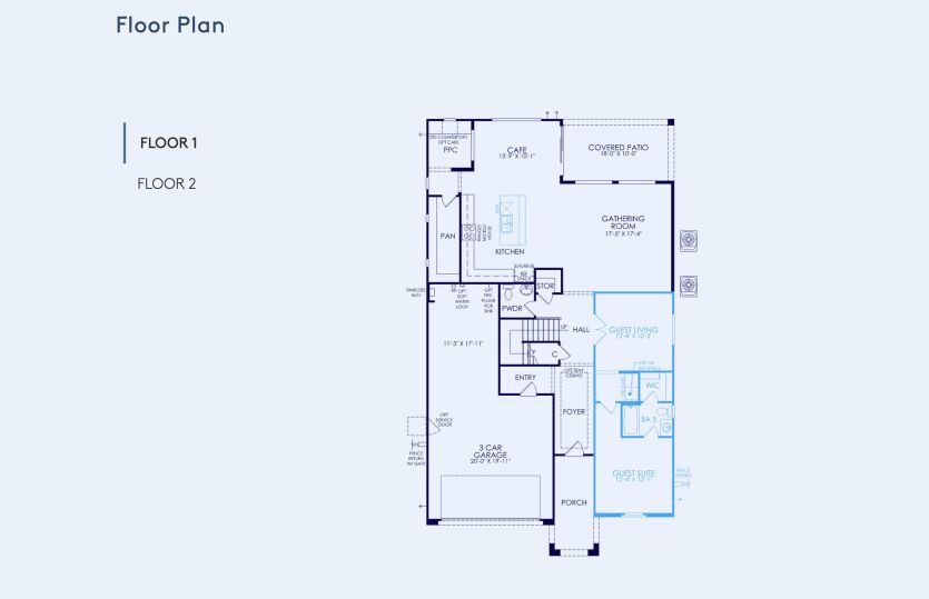 Casoria Floor Plan, Quick Move-In Home, Floor 1