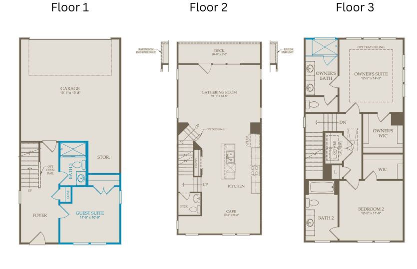 Floor Plan Level 1, Level 2 & Level 3