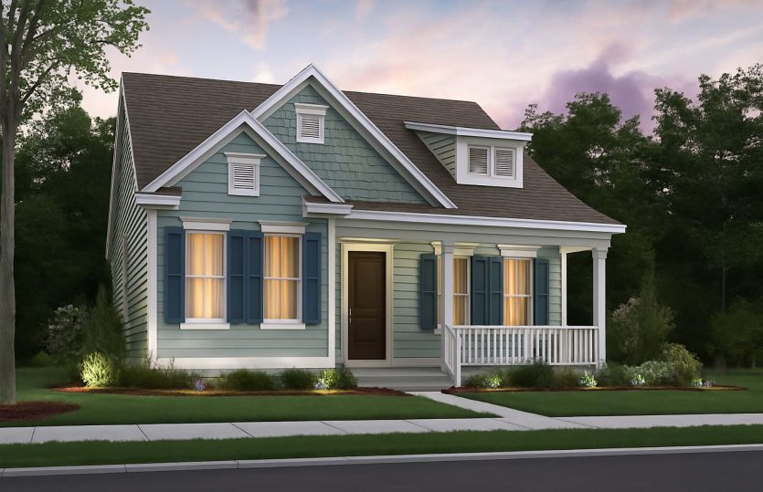 Belleview Exterior 2 new construction home with a covered front porch.