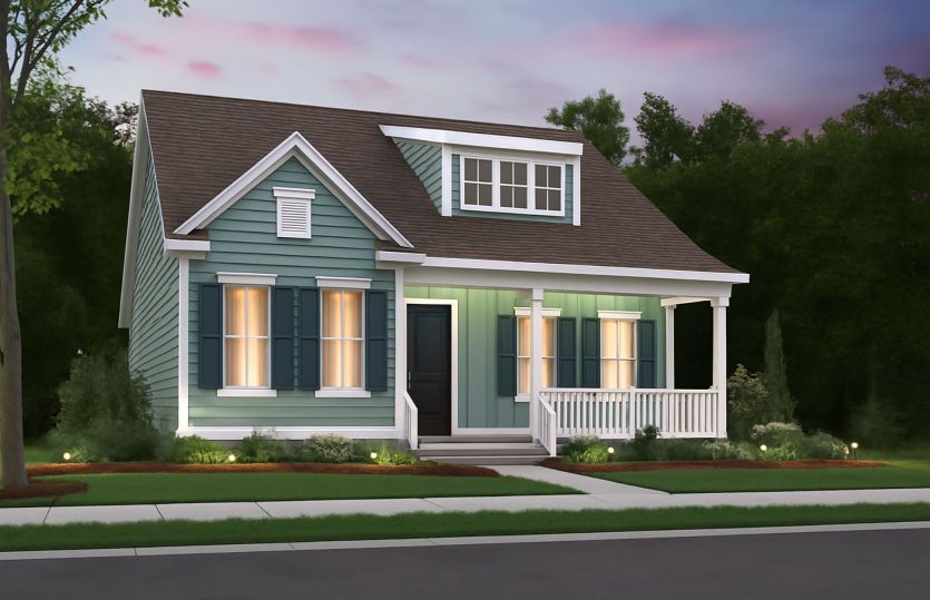 Belleview Exterior 4 new construction home with a covered front porch.