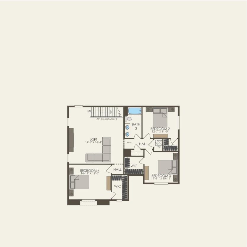 Second Floor 4 br / 2.5 ba