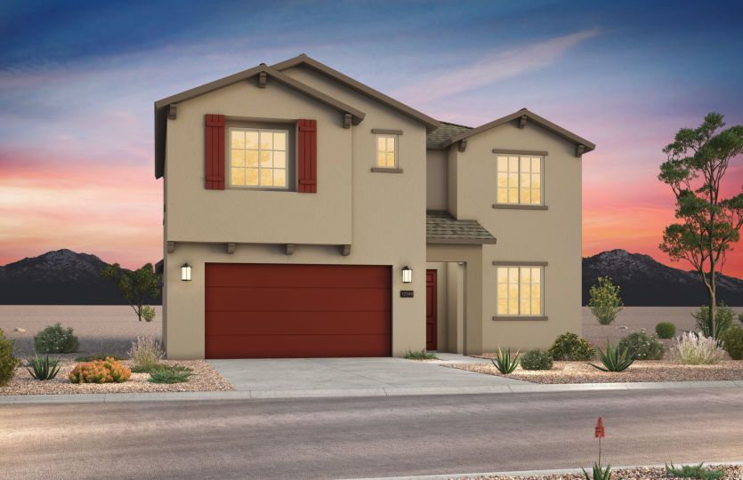 Stockdale home exterior B with stone detail
