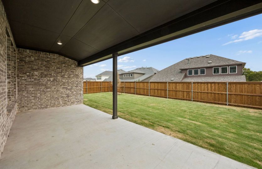 Built-in covered back patio