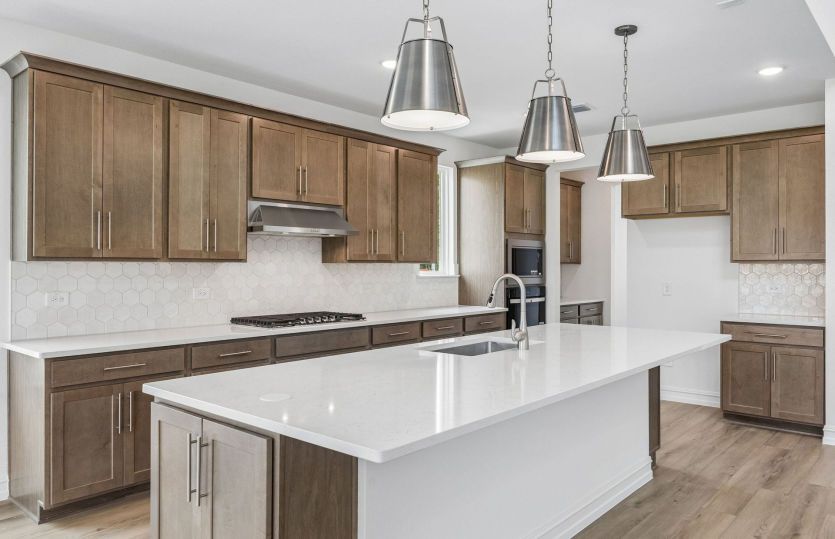 Abundant cabinet space in kitchen