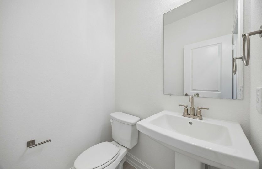 Powder bath on second level
