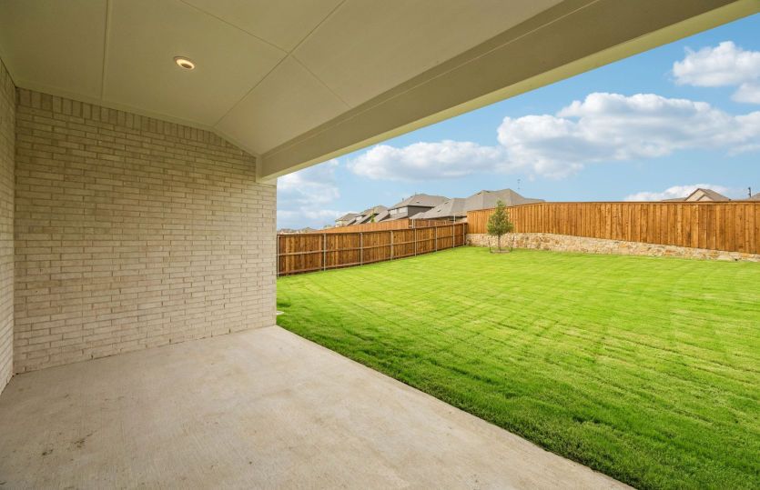 Built-in covered back patio