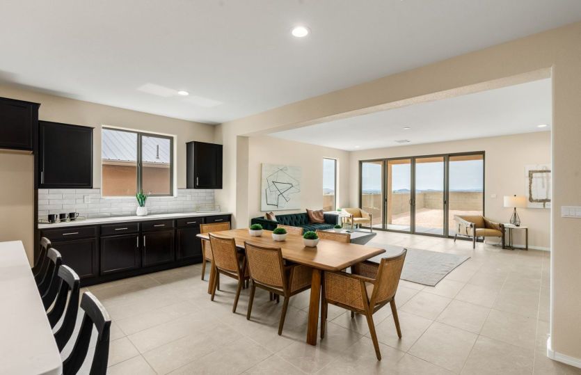 Extended kitchen cabinets provide this home with generous storage space
