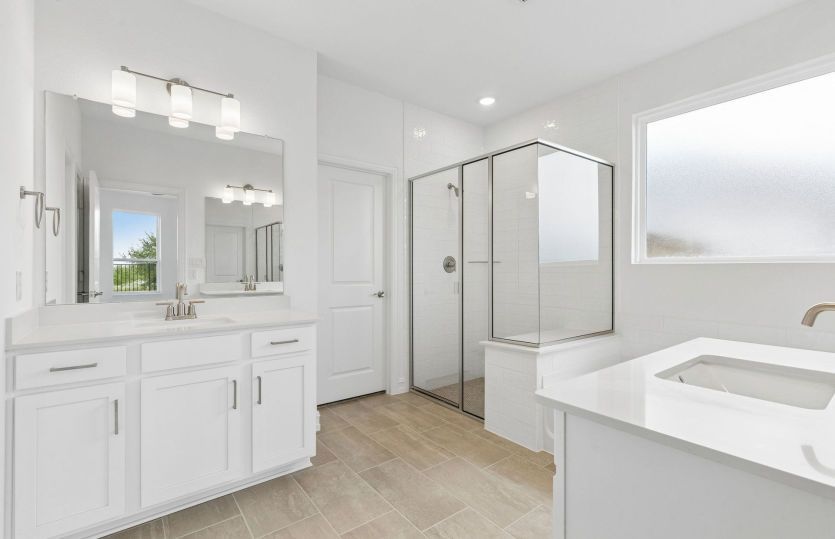 Primary bath with double vanity