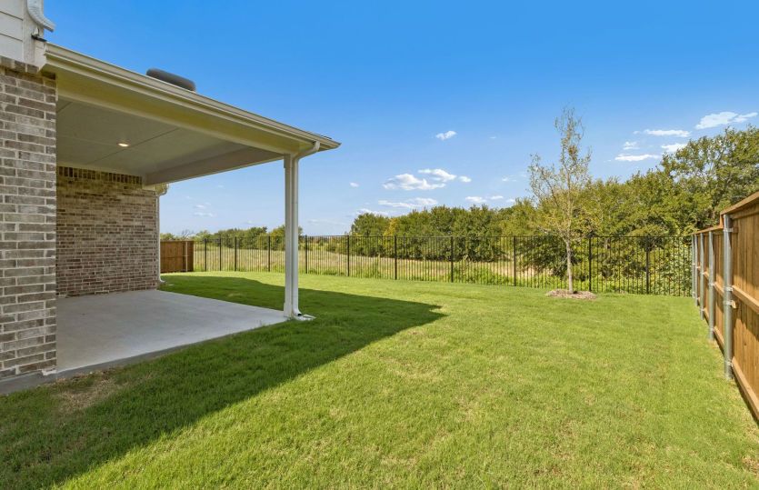 Built-in covered back patio