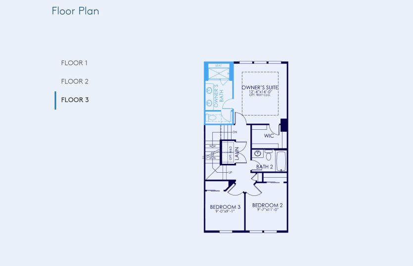 Frankton Floor Plan, Quick Move-In Home, Floor 3