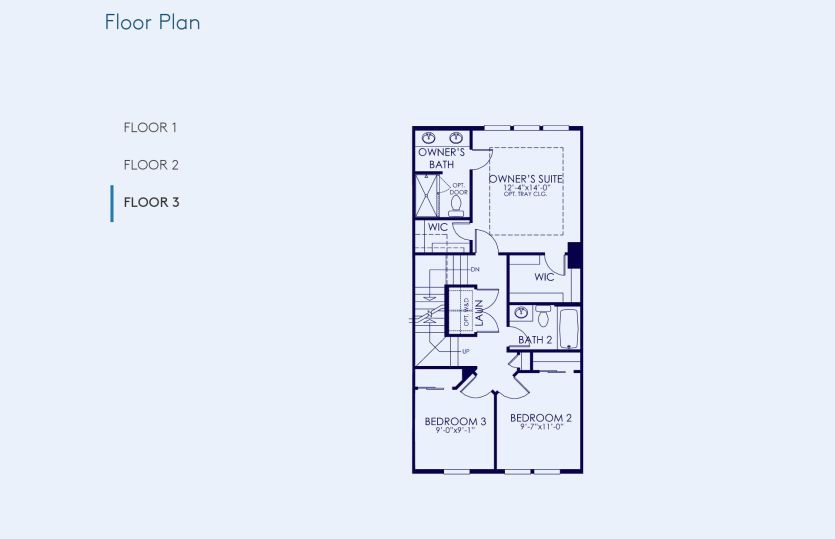 Fairwood Floor Plan, Quick Move-In Home, Floor 3