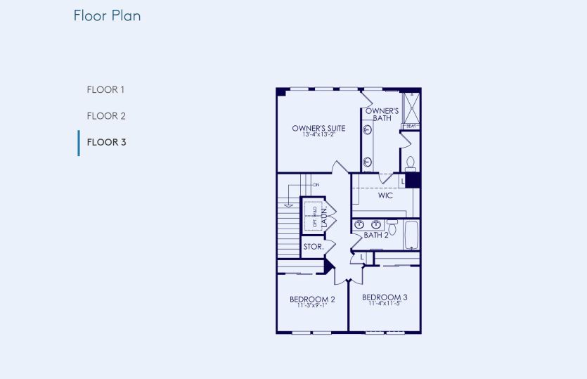 Jetwood Floor Plan, Quick Move-In Home, Floor 3