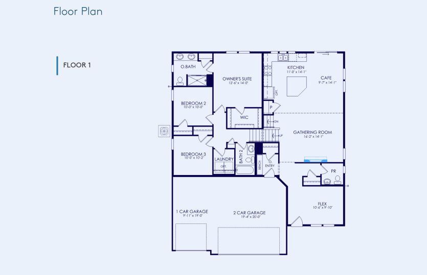 Covington Floor Plan, Quick Move-In Home, Floor 1