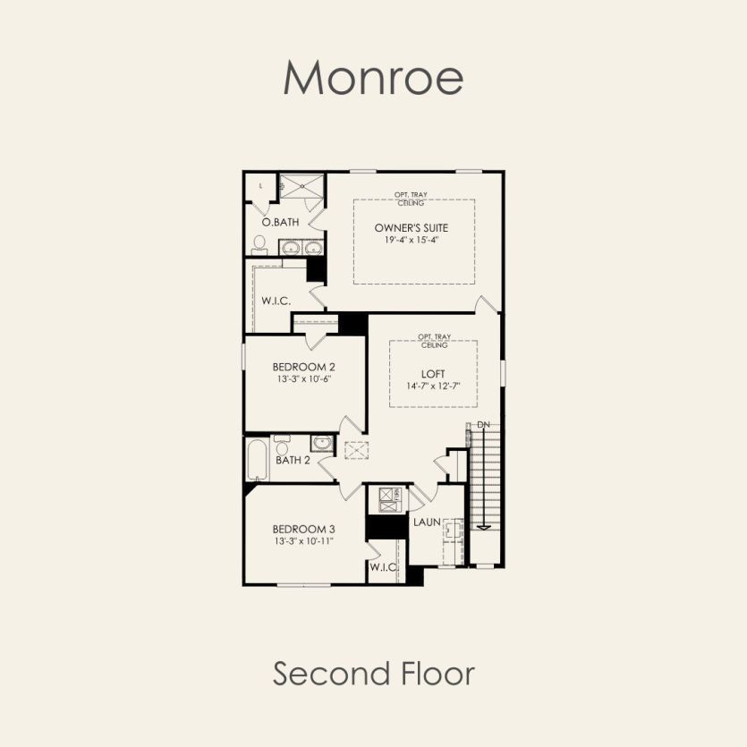 Second Floor 4 br / 3 ba