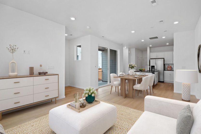 Gathering Room & Dining Area - Virtually Staged