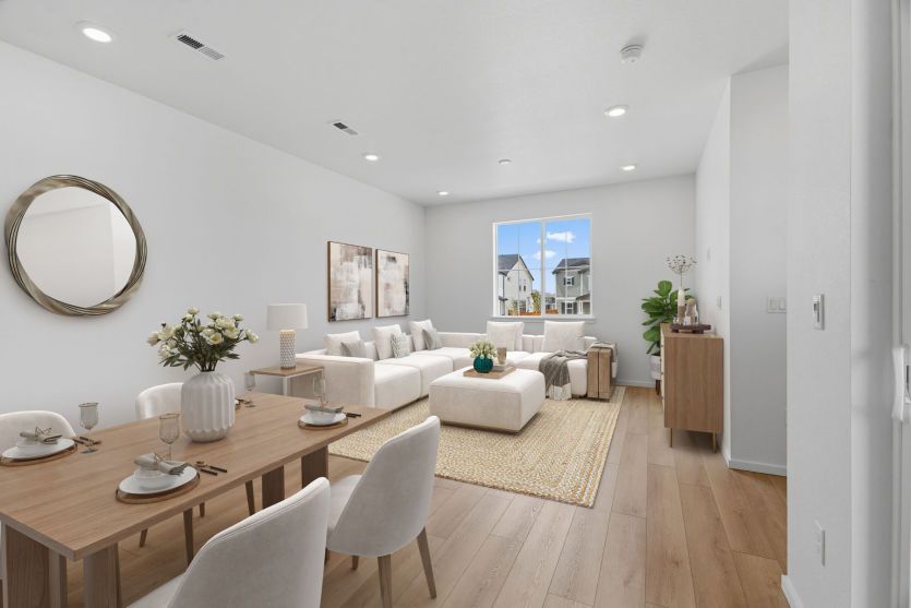 Dining Area & Gathering Room - Virtually Staged